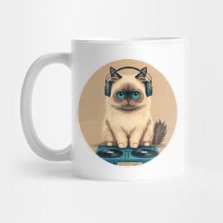 Cute DJ Ragdoll Cat Mug